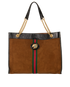 Large Rajah Tote, &pound;550, Handbags, Black/Tan, Suede, Front view
